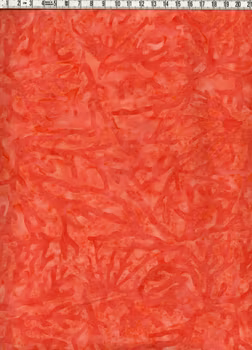 Röd korall - Batik Bomull 110 cm bred