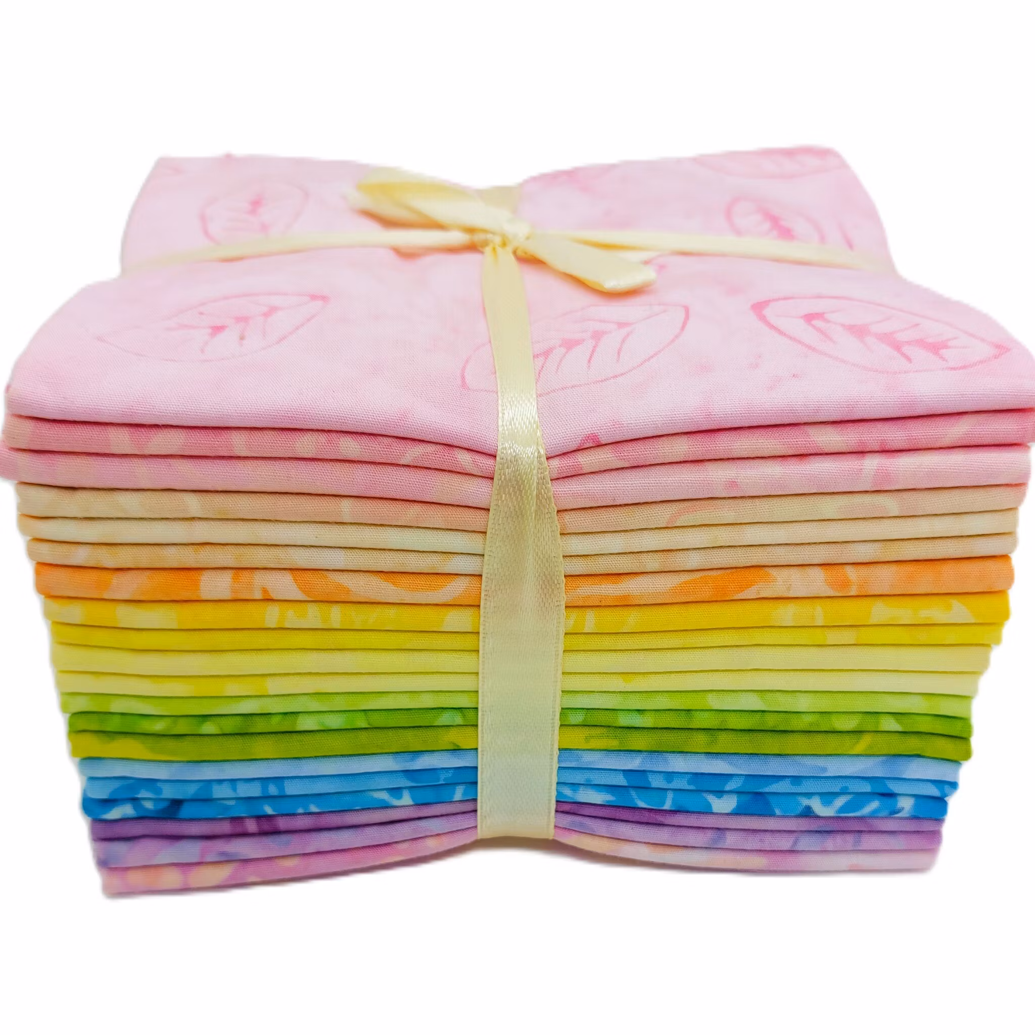 Fat Quarter-paket – 20 pastellfärgade batiktyger