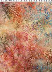 🌺 Flerfärgat blommönster på bambu 70% -bomull 30%  trikå 210 cm bred