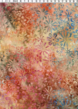 🌺 Flerfärgat blommönster på bambu 70% -bomull 30%  trikå 210 cm bred