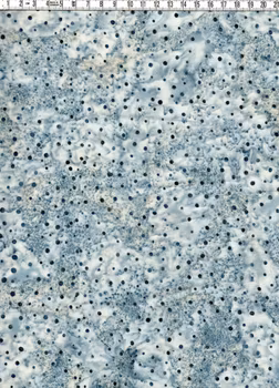 Dimblått prickspel i mjuka toner – Batik Bomull 110 cm bred