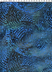 Djupblått prickspel med levande kontrast – Batik Canvas 360 g/m² ca 155 cm bred