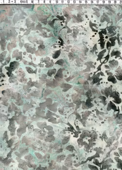 Sval grågrön ton med organiskt mönster – Batik Canvas 360 g/m² ca 155 cm bred