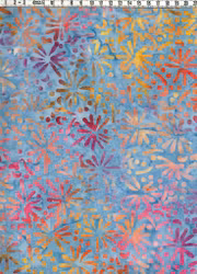 Färgstarka blomformer – Batik Bomull 110 cm bred
