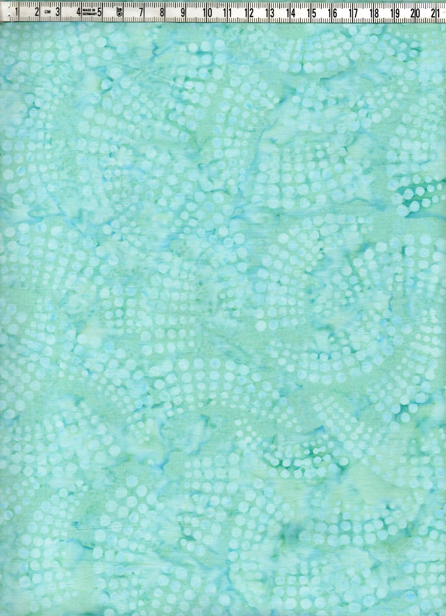 Prickmönster i Ljus Aqua och Mintgrönt – Batik Bomull 110 cm bred