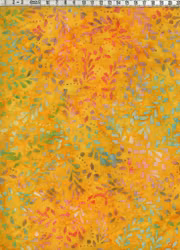 Färgstarka Bladformer på Solgul Batik – Batik Bomull 110 cm bred