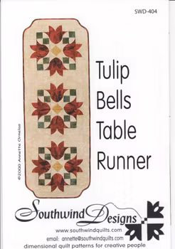 Mönster "Tulip Bells Table Runner" av Southwind Designs