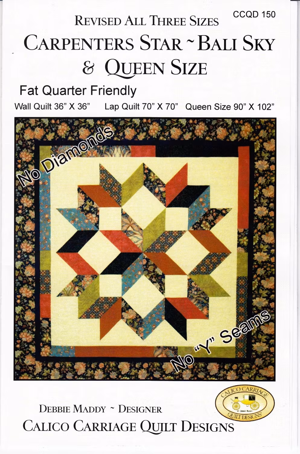 Carpenters Star. Mönster från Calico Carriage Quilt Designs