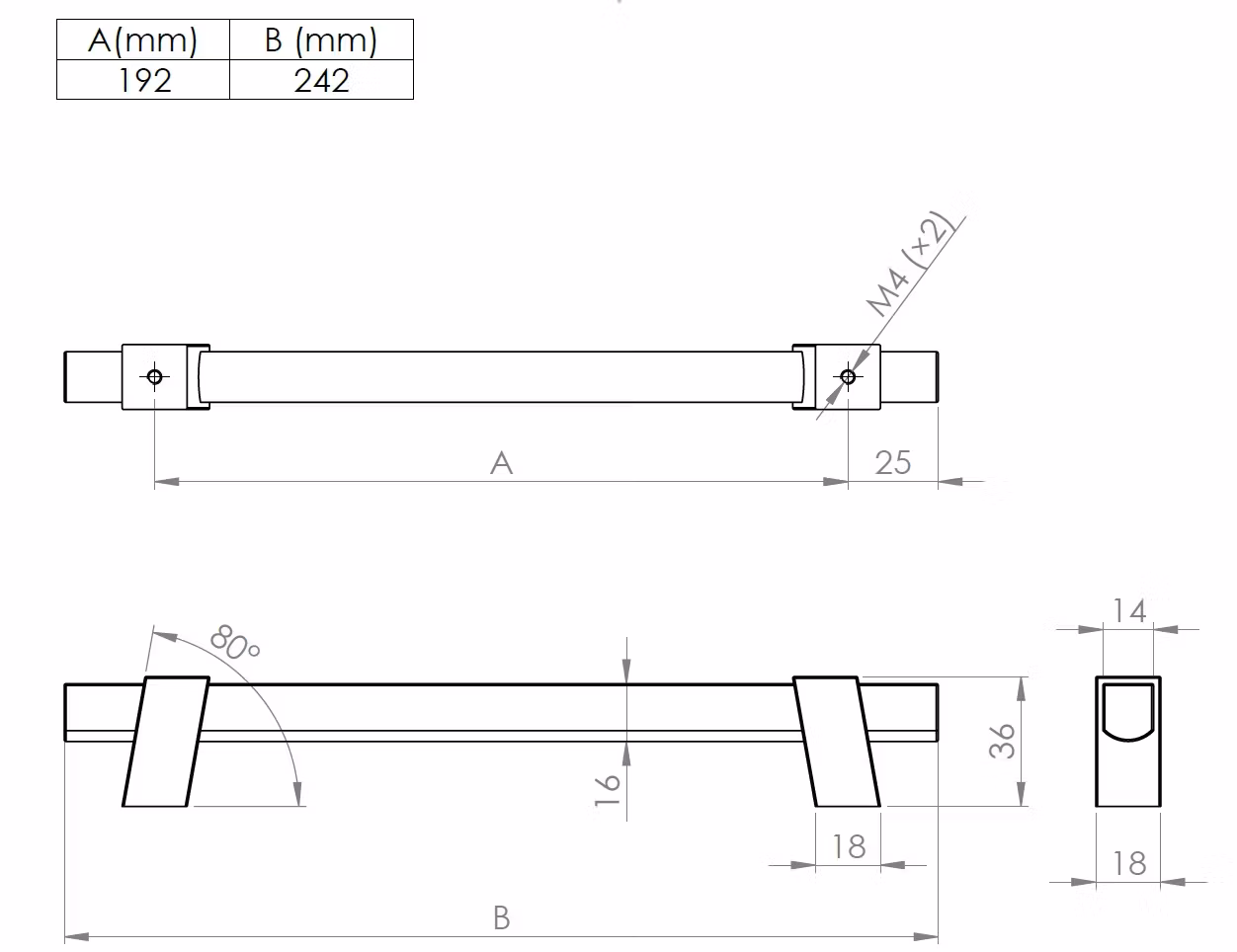 Beam Trähandtag