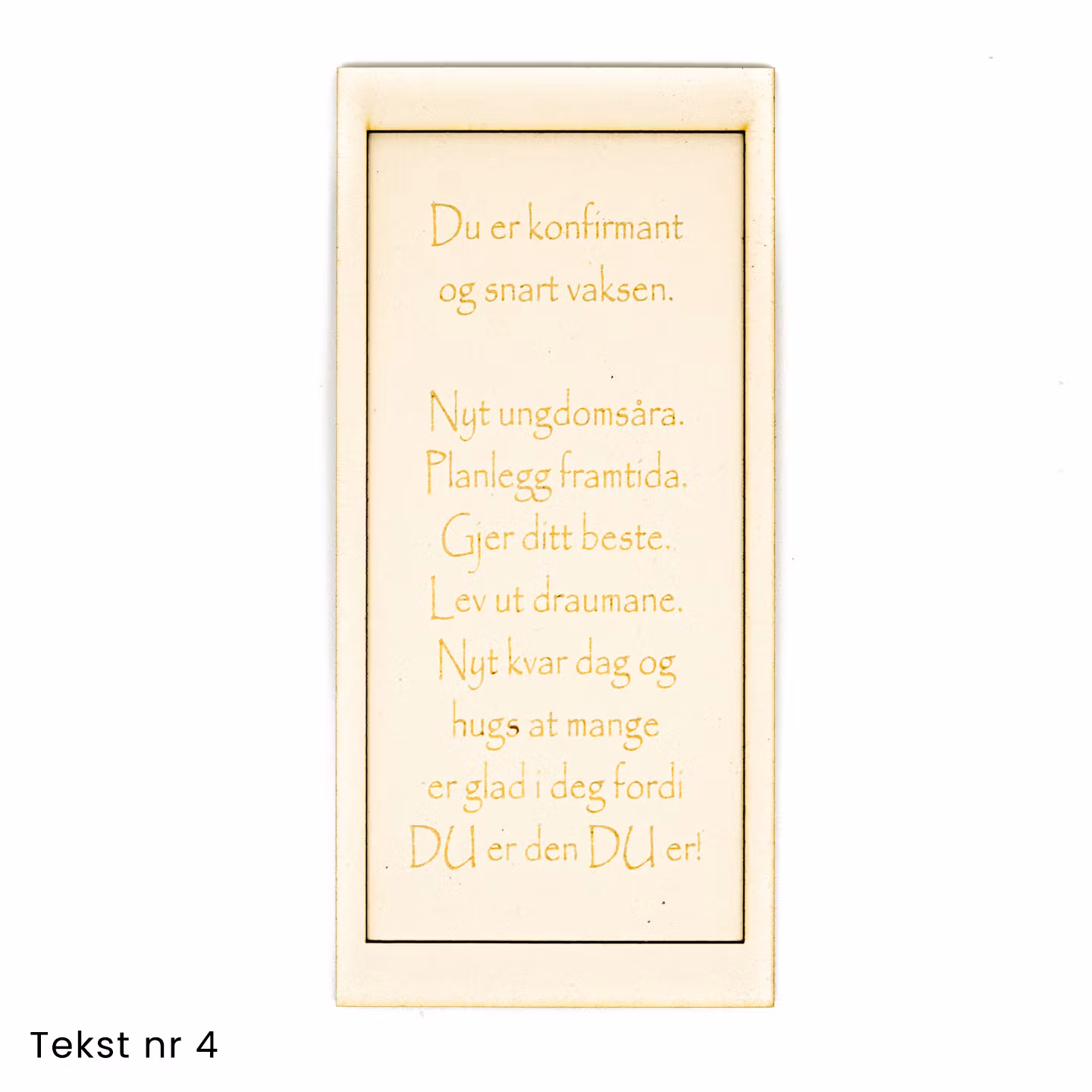 Pengegave eske Konfirmant - med tekst og bilde