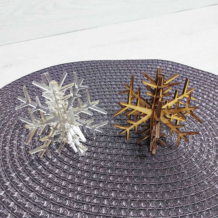 Snøkrystall 3D