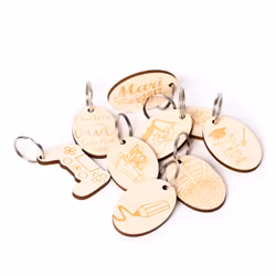 Nøkkelring i tre - eget design