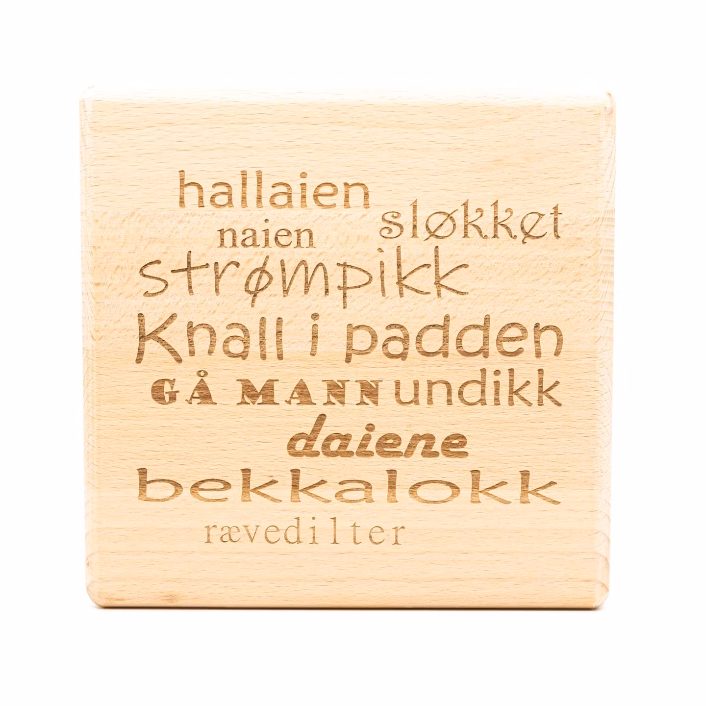 Gryteunderlag med dialektord