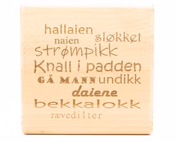 Gryteunderlag med dialektord