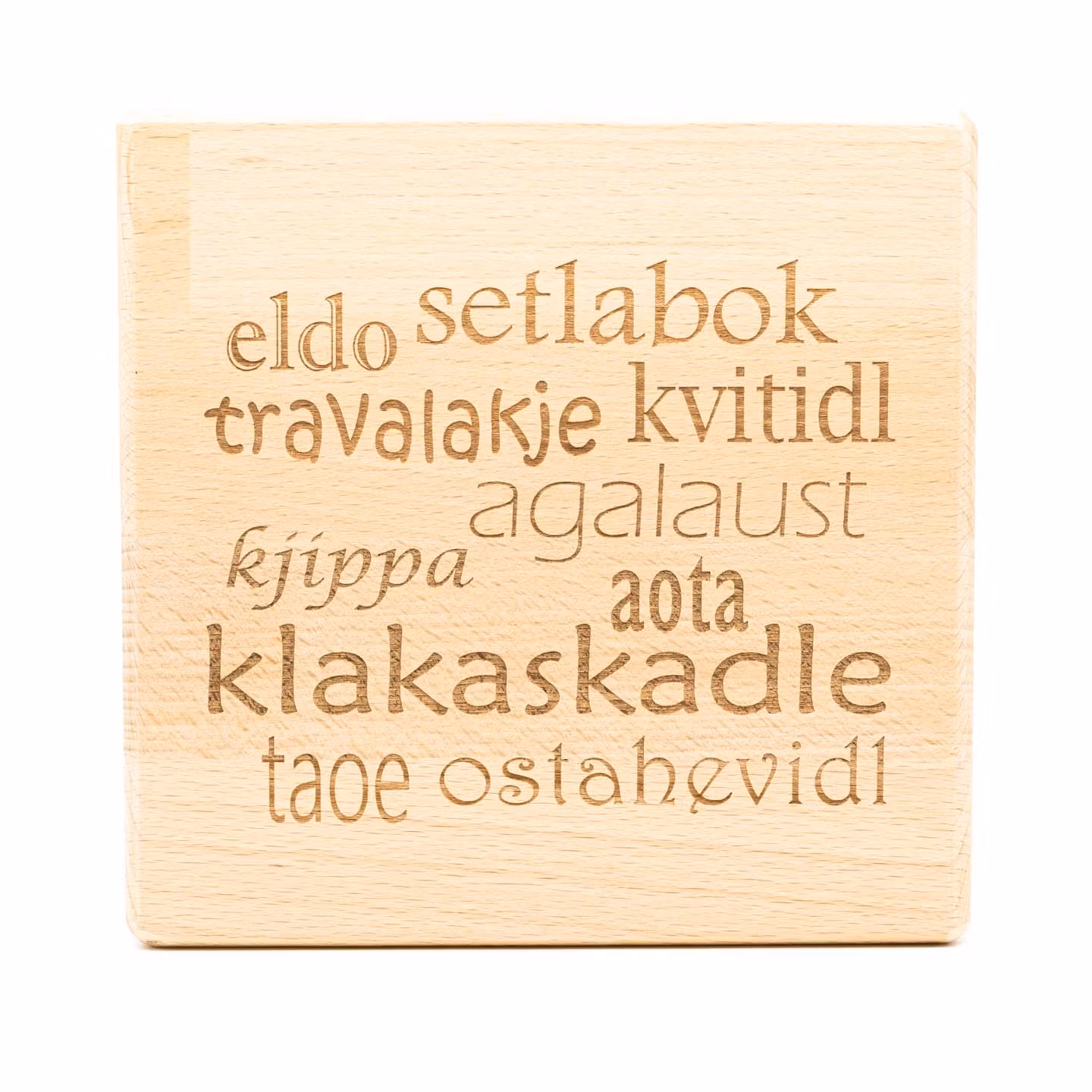Gryteunderlag med dialektord