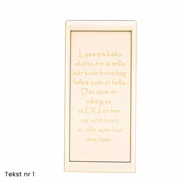 Pengegave eske Jubilant - med tekst og bilde