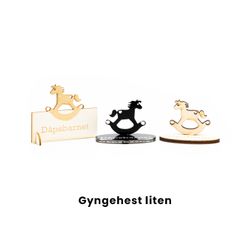 Bordkort gyngehest liten