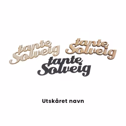 Bordkort - utskåret navn