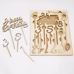 Kaketopp sett - happy Birthday