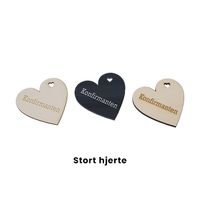 Bordkort stort Hjerte