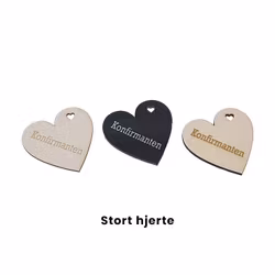 Bordkort stort Hjerte