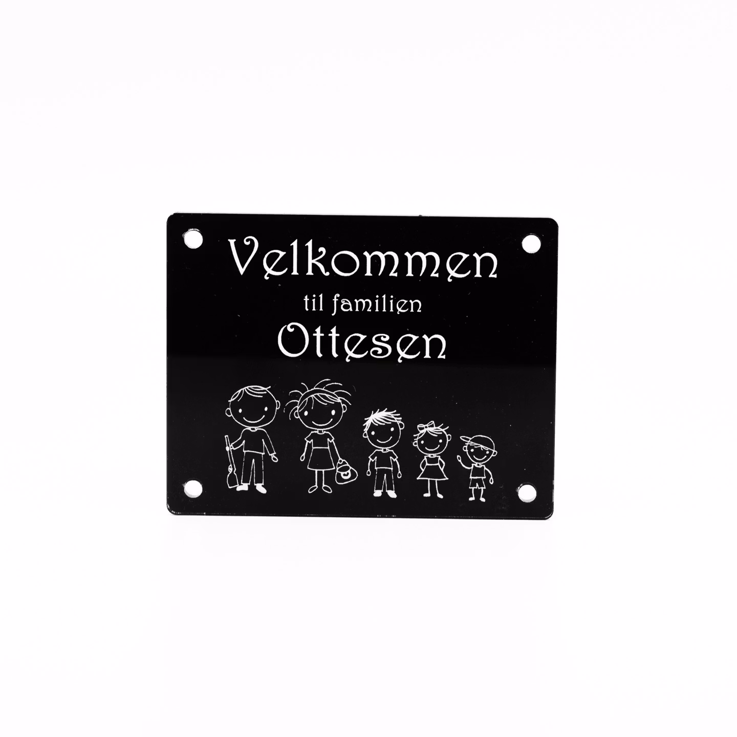 Dørskilt inkl. avstandstykker