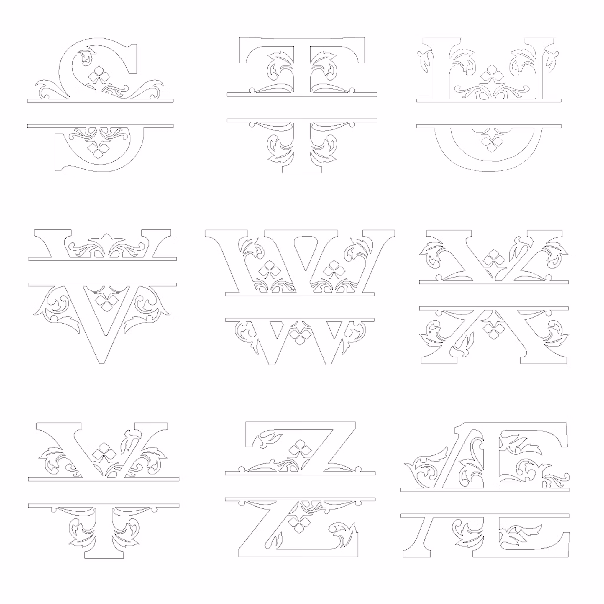 Monogram - Dørskilt