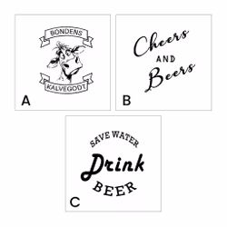 Gravering på ølglass med stett - Gavepakke