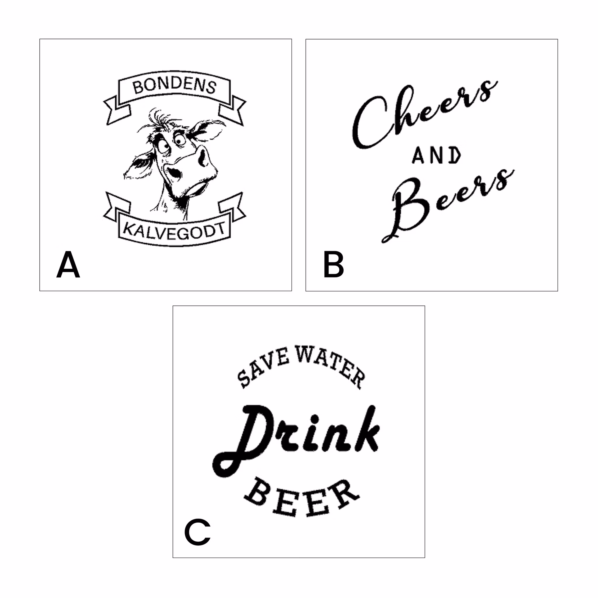 Ølglass med gravering - Gavepakke