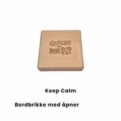 Bordbrikke med flaskeåpner