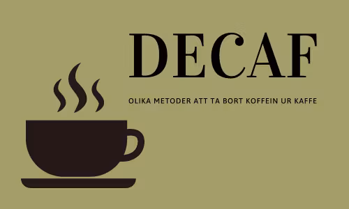 KOFFEINFRITT KAFFE - OLIKA METODER ATT TA BORT KOFFEIN UR KAFFE