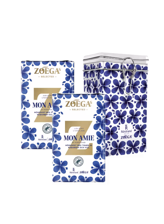 KAFFEBURK PÅ KÖPET! ZOÉGAS Mon Amie bryggkaffe malet 2×450 g - Nybryggt