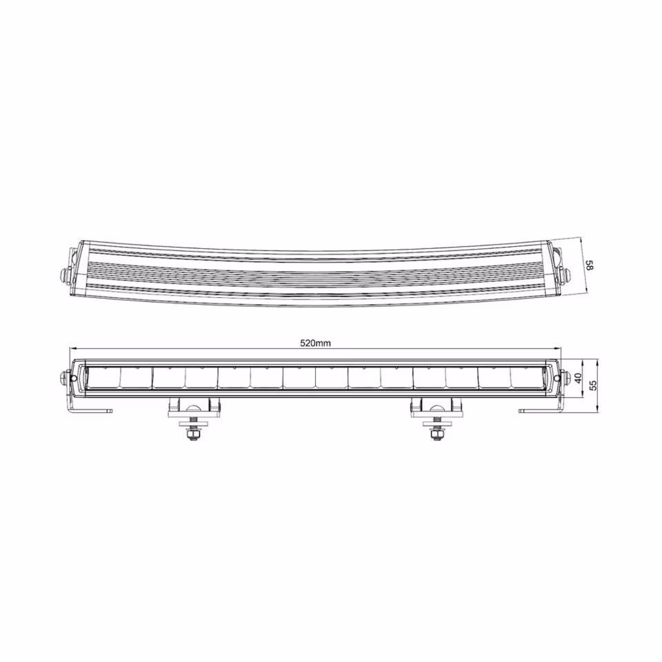 Ledramp Curved, 20 tum - Razor Driver Edition
