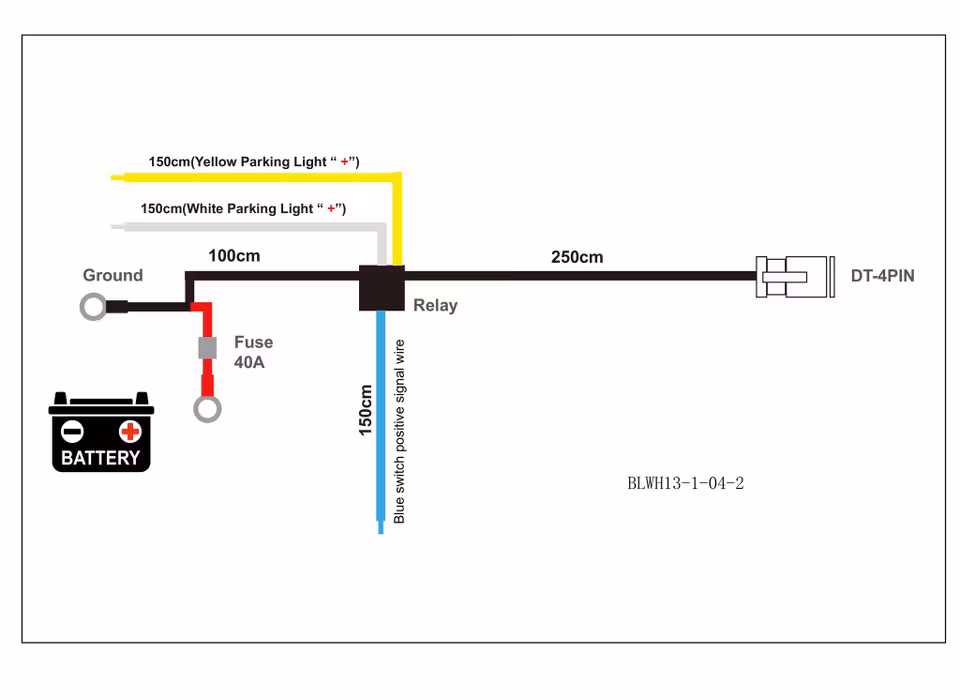 Reläkabelsats med DT4-kontakt