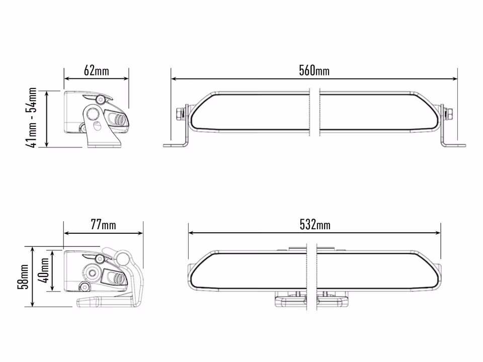 Ledramp Slim, 21 tum - Lazer Linear 18