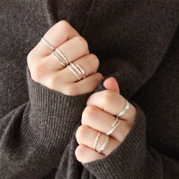 Tunn ring återvunnet silver
