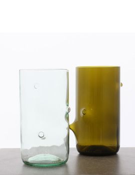 Vas återvunna glasflaskor, stor