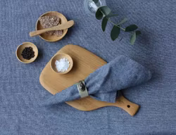 Servetter denim i 2-pack av återvunnen textil