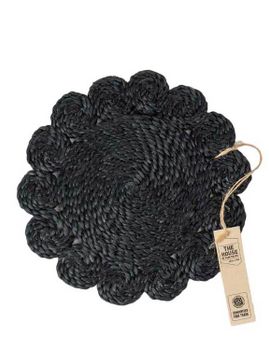 Underlägg jute svart, fair trade