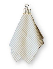 Servetter randig linnefärgad i 2-pack av återvunnen textil