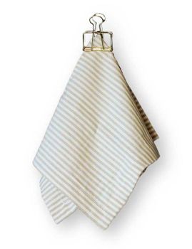 Servetter randig linnefärgad i 2-pack av återvunnen textil