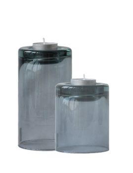 Värmeljushållare mauve, återvunnet glas