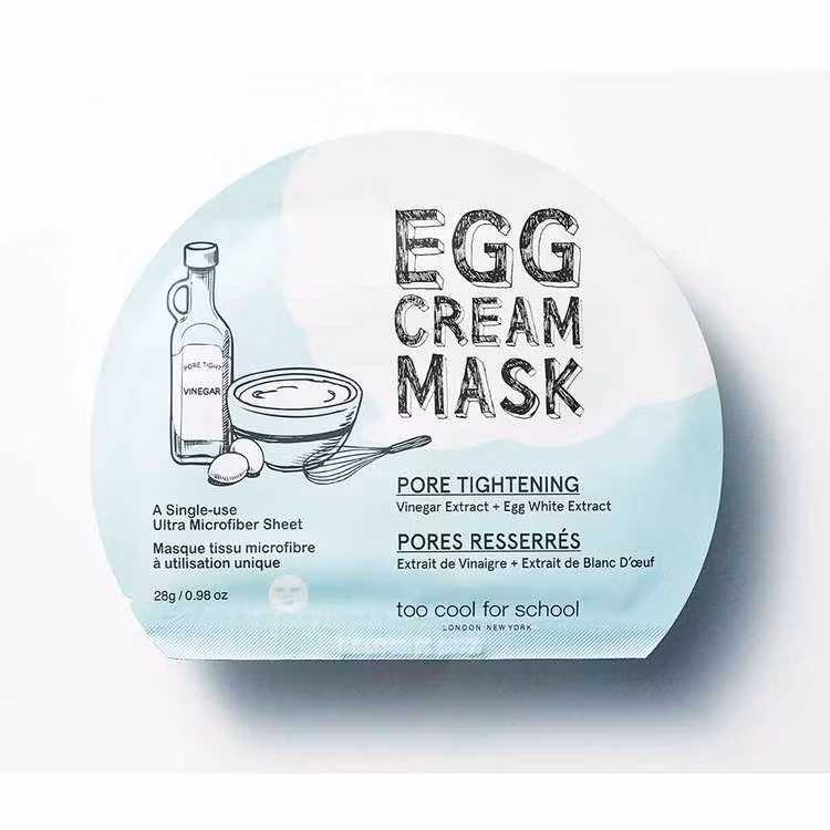 Too Cool For School Egg Cream Pore Tightening Facial Mask, kort datum - 70% rabatt!