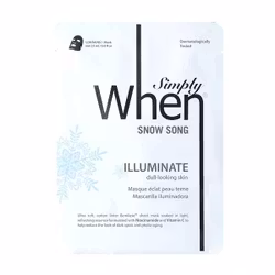 Simply WHEN Snow Song Brighten Sheet Mask, kort datum - 70% rabatt!