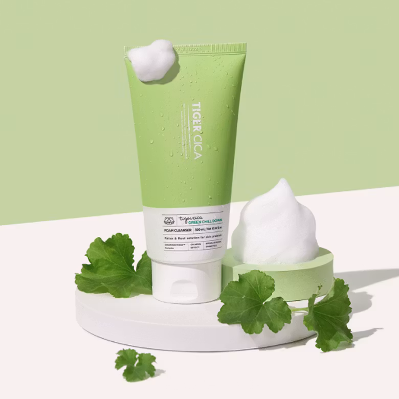 ITS SKIN Tiger CICA Green Chill Down Foam Cleanser, 300 ml