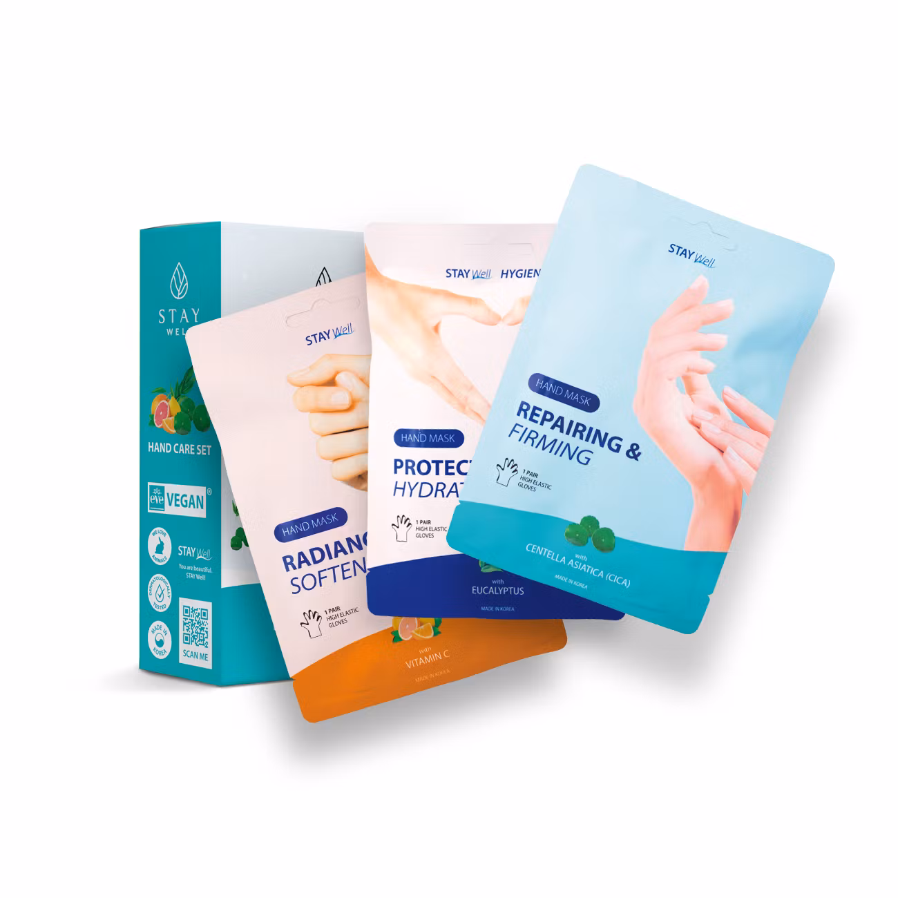 Stay Well Vegan Hand Care Set - 3 masker