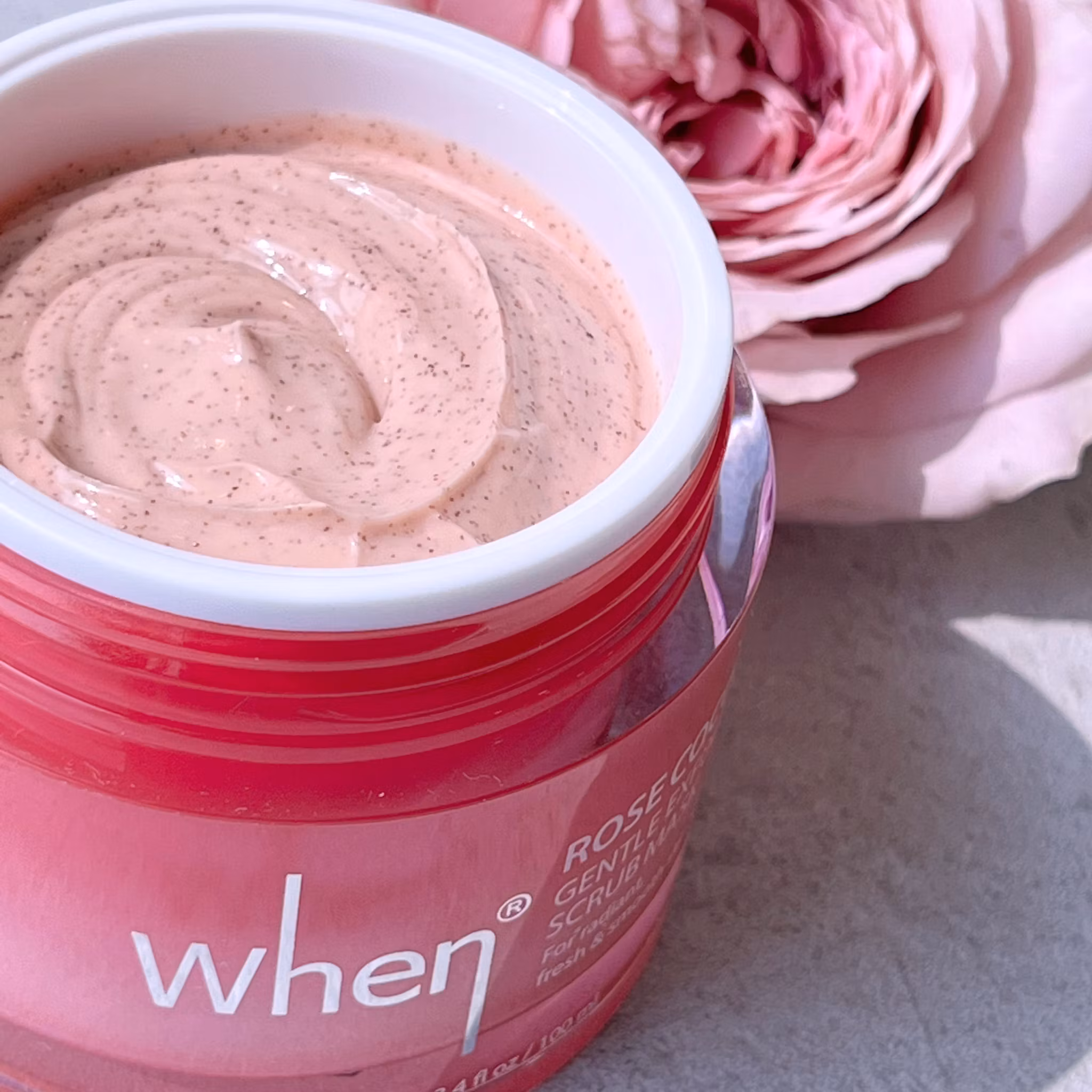 WHEN Rose Coconut Gentle Exfoliating Scrub Face Mask, 30 ml