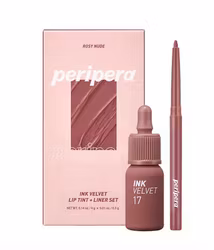 Peripera Ink Velvet + Lip Liner Set 01 Rosy Nude