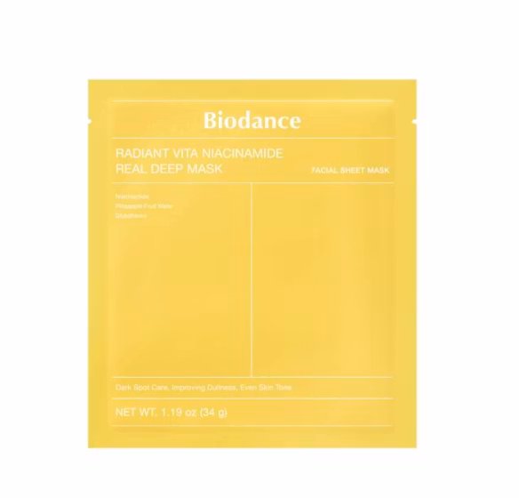 BIODANCE Radiant Vita Niacinamide Real Deep Mask, 4-pack