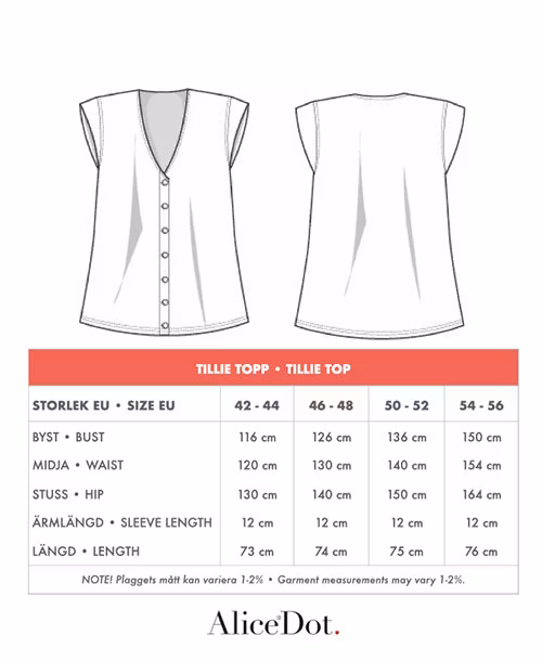 Tillie blus/topp mörkbrun